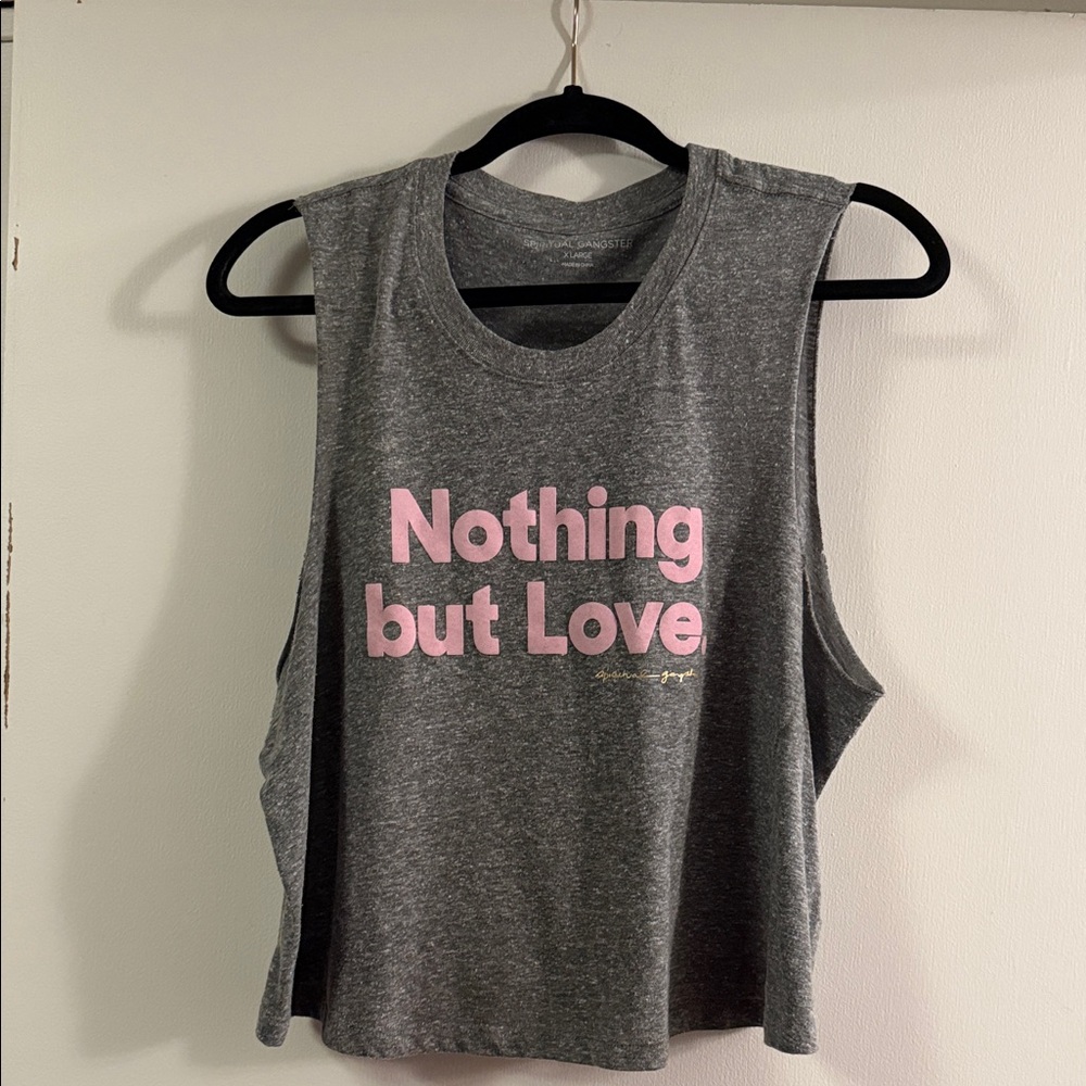 spiritual gangster crop mustle tee